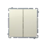 SIMON BASIC WMUL-06020x-9011 Łącznik schodowy podwójny bez piktogramu (moduł) 10AX, 250V~, zaciski śrubowe; beż