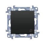 SIMON 10 WC-D1xxxxx-01-49xx Przycisk dzwonek (moduł) 10AX, 250V~, zaciski śrubowe; czarny mat