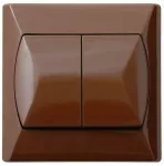 AKCENT Łącznik schodowy + jednobiegunowy - kolor brązowy