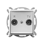 ARIA Gniazdo RTV przelotowe 16-dB - kolor biały